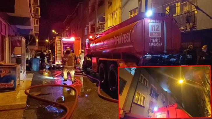Bursa'da apartmanın çatı katında çıkan yangın söndürüldü