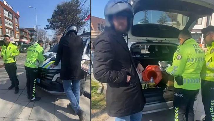 'Dur' ihtarına uymayan alkollü motosiklet sürücüsüne 244 bin TL ceza