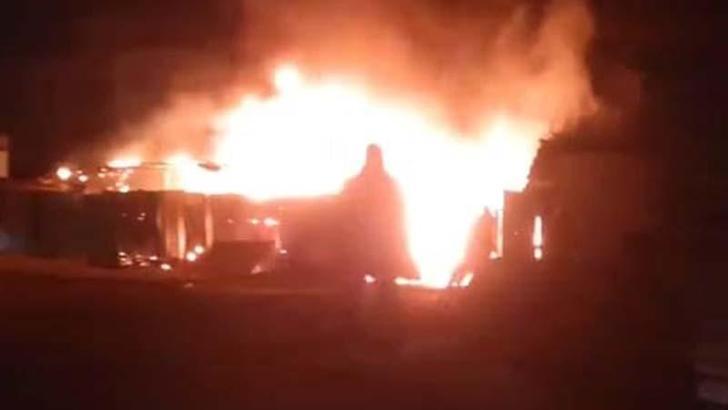 Bursa'da küçükbaş çiftliğinde yangın