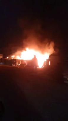 Bursa'da küçükbaş çiftliğinde yangın