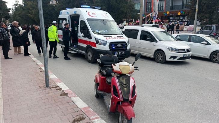 Motosiklet sürücüsü kazada yaralandı
