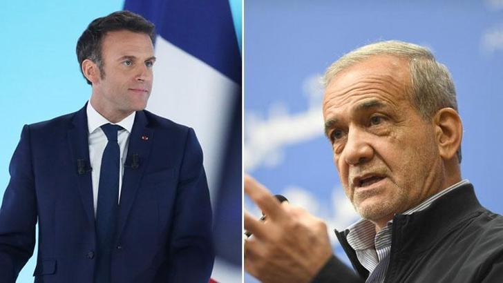 İran Cumhurbaşkanı Pezeşkiyan ve Fransa Cumhurbaşkanı Macron telefonda görüştü