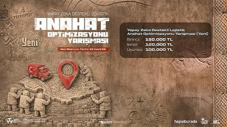 ‘Yapay Zeka Destekli Lojistik Anahat Optimizasyonu Yarışması’na başvurular başladı
