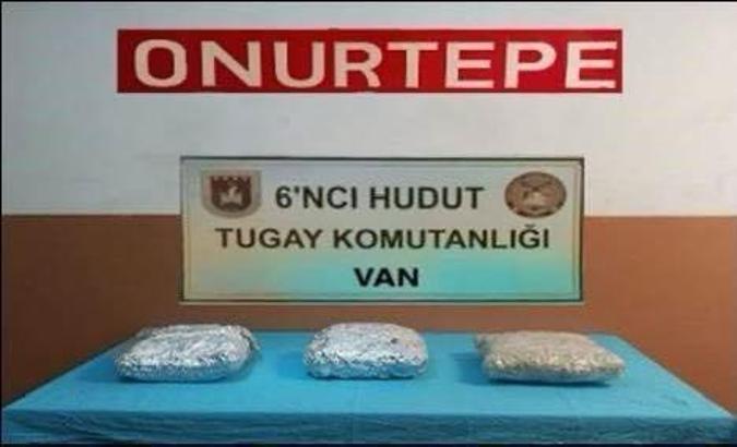 MSB: Van hudut hattında 4 kilo 60 gram uyuşturucu ele geçirildi