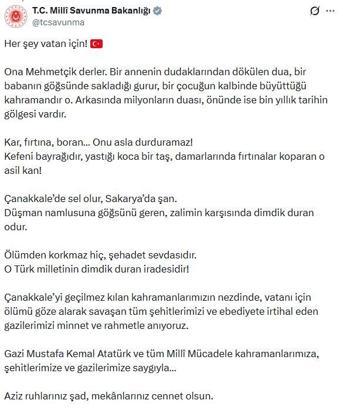 MSB'den 'Çanakkale Zaferi' paylaşımı