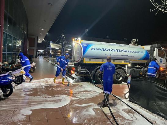 Aydın’da terminaller bayram öncesi temizlendi