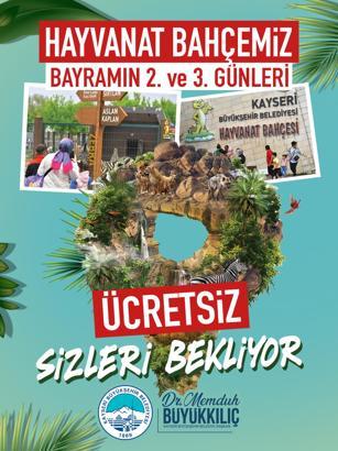Kayseri Hayvanat Bahçesi bayramda ücretsiz olacak