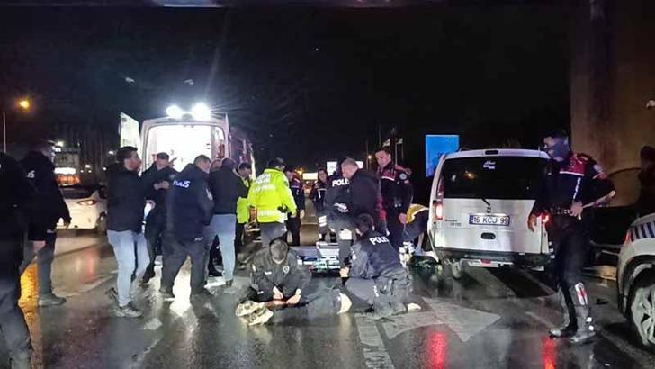 Şiddet uyguladığı kadını öldürüp, polise tabanca doğrultan şüpheli vurularak yakalandı