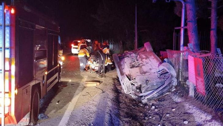 Edirne’de otomobil takla attı: 5 yaralı