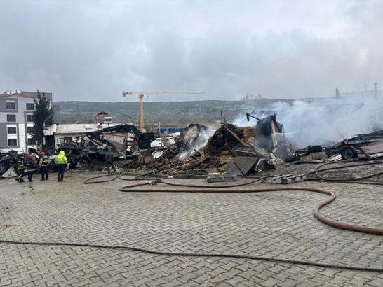 Ahır yangınında çok sayıda hayvan öldü