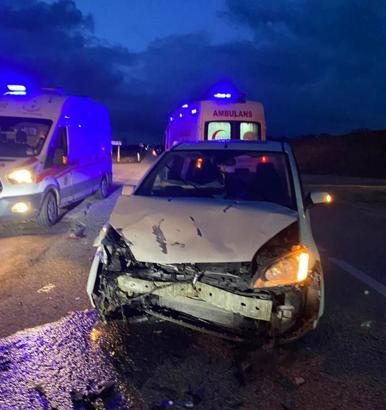 Aksaray’da  2 otomobil çarpıştı: 4 yaralı
