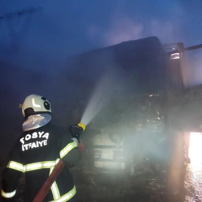 Kastamonu'da TIR yangını