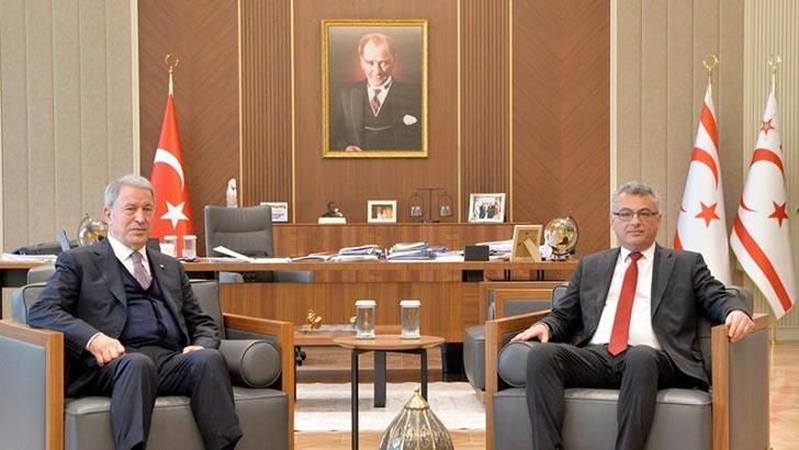 KKTC Cumhurbaşkanı Erhürman, TBMM Milli Savunma Komisyonu Başkanı Akar’ı kabul etti