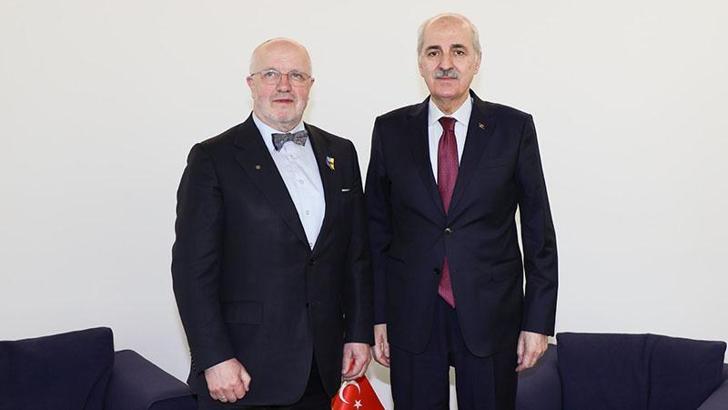 TBMM Başkanı Kurtulmuş, Litvanya Meclis Başkanı Olekas ile Zagreb’de görüştü