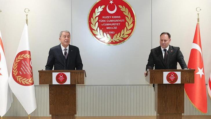 TBMM Milli Savunma Komisyonu Başkanı Akar, KKTC Cumhuriyet Meclisi Başkanı Öztürkler ile görüştü