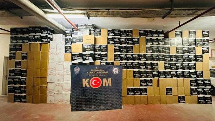 Bursa’da 6 milyon makaron ele geçirildi