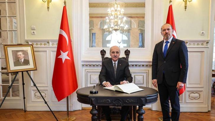 TBMM Başkanı Kurtulmuş’tan Bükreş Büyükelçiliği’ne ziyaret