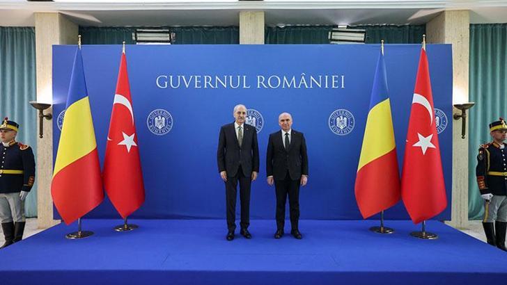 TBMM Başkanı Kurtulmuş, Bükreş’te Romanya Başbakanı Bolojan ile görüştü