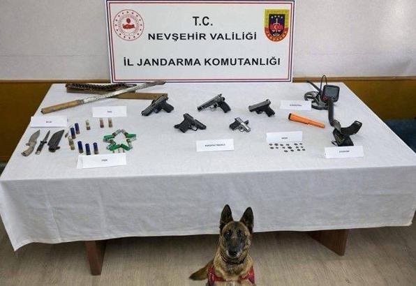 Nevşehir’de silah ticareti ve tarihi eser kaçakçılığına 4 gözaltı