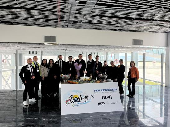 Milas-Bodrum Havalimanı sezonun ilk dış hat uçuşunu karşıladı