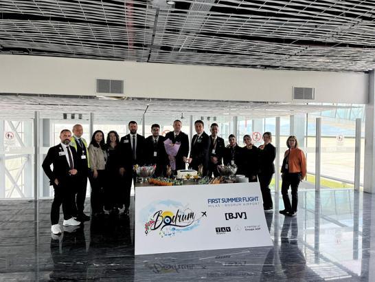 Milas-Bodrum Havalimanı sezonun ilk dış hat uçuşunu karşıladı