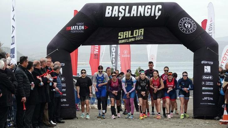 Salda Gölü'nde 'Duatlon' heyecanı