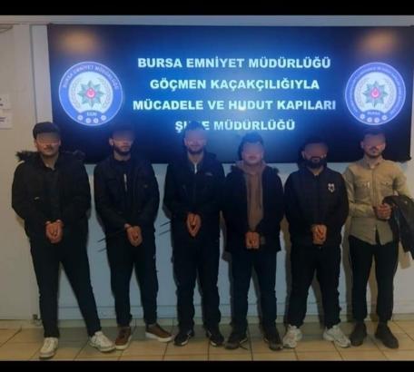 Bursa'da, kaçak göçmen operasyonu: 21 gözaltı