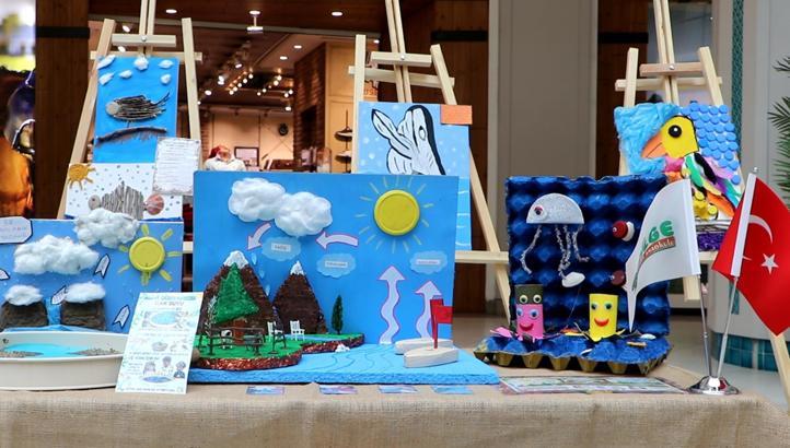 Anaokulu öğrencileri, atölyelerde yaptıkları ürünleri sergiledi