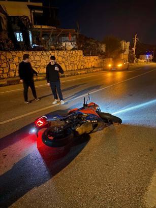 Devrilen motosikletin sürücüsü yaşamını yitirdi