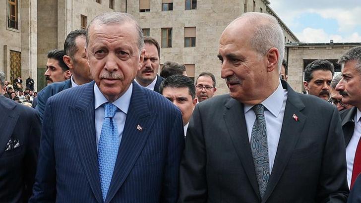 Cumhurbaşkanı Erdoğan, TBMM Başkanı Kurtulmuş'u ziyaret etti