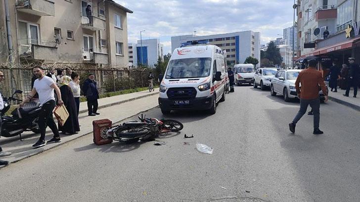 Ordu'da dönüş yapan otomobil ile motosiklet çarpıştı: 1 yaralı