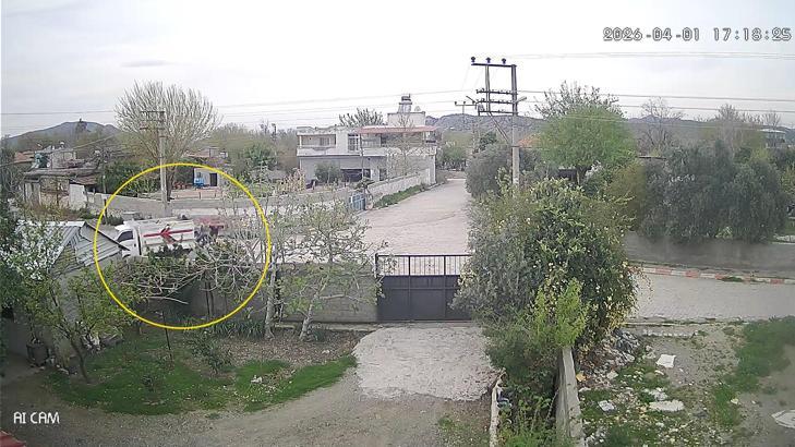 Osmaniye’de motosiklet sürücüsünün hayatını kaybettiği kaza kamerada