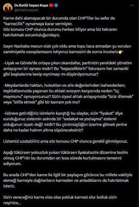 AK Parti'li Kaya: Liyakatsizliğe teslim olmuş CHP’nin bundan kurtulmasını temenni ediyorum