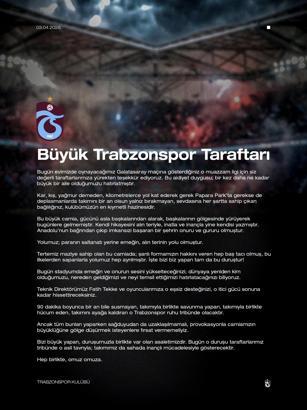 Trabzonspor’dan taraftara çağrı