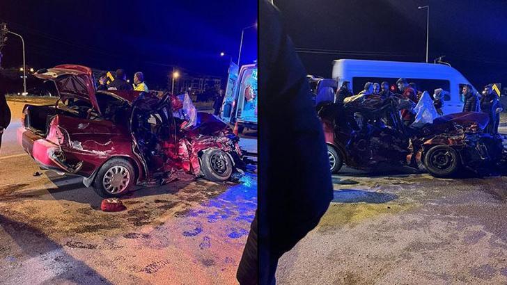 Mersin'de minibüs ile otomobil çarpıştı: 1 ölü