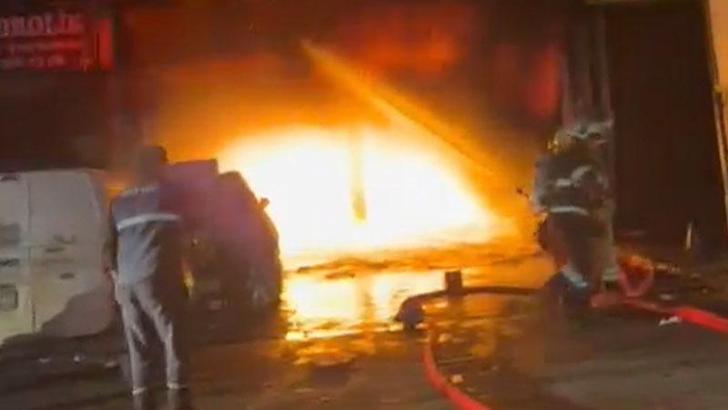Diyarbakır’da oto tamir dükkanında yangın