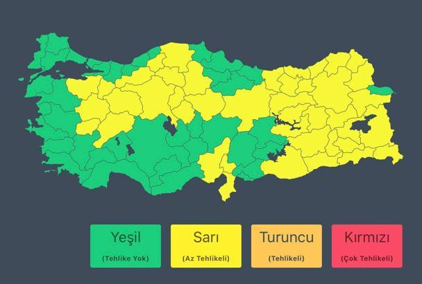 İçişleri Bakanlığı'ndan 'sağanak' ve 'kar' uyarısı