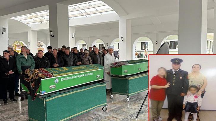 Ankara'da eşi tarafından öldürülen kadın ve kızı Eskişehir'de toprağa verildi