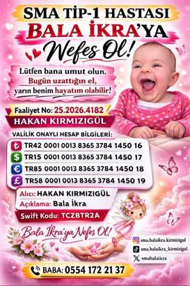 SMA hastası Bala İkra için zamanla yarış/Ek fotoğraflar