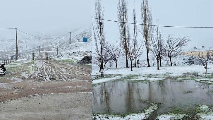 Siirt’in yüksek kesimlerinde kar yağışı