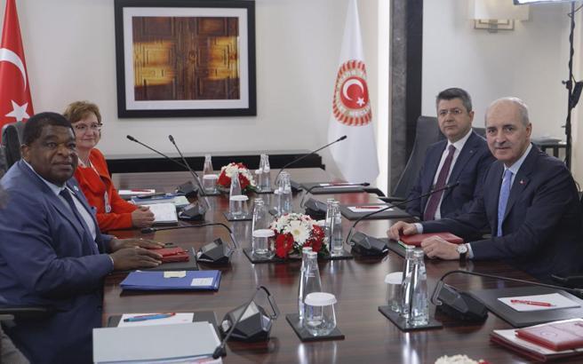 TBMM Başkanı Kurtulmuş, PAB Genel Sekreteri Chungong ve Genel Kurul Sekreteri Jabre ile bir araya geldi