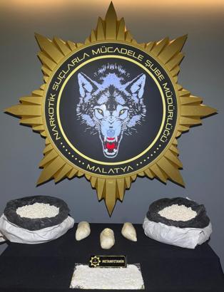 Malatya'da 3 kilogram metamfetamin ele geçirildi