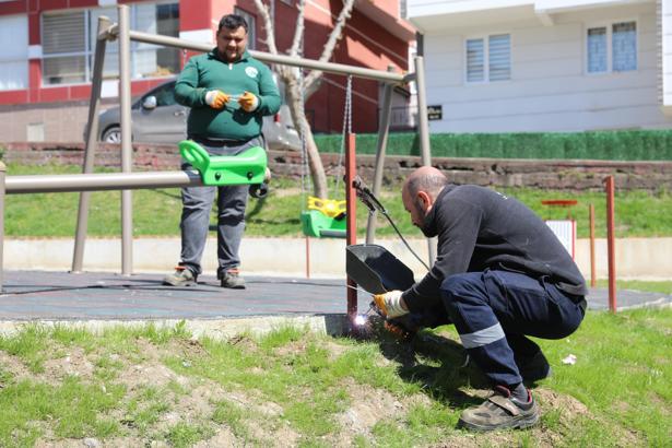 İlkadım’ın parkları yaza hazırlanıyor