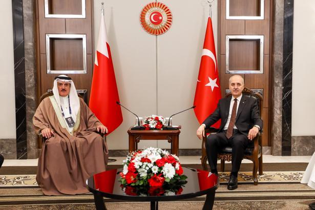 TBMM Başkanı Kurtulmuş, Bahreyn Temsilciler Meclisi Başkanı Al Musalam ile görüştü