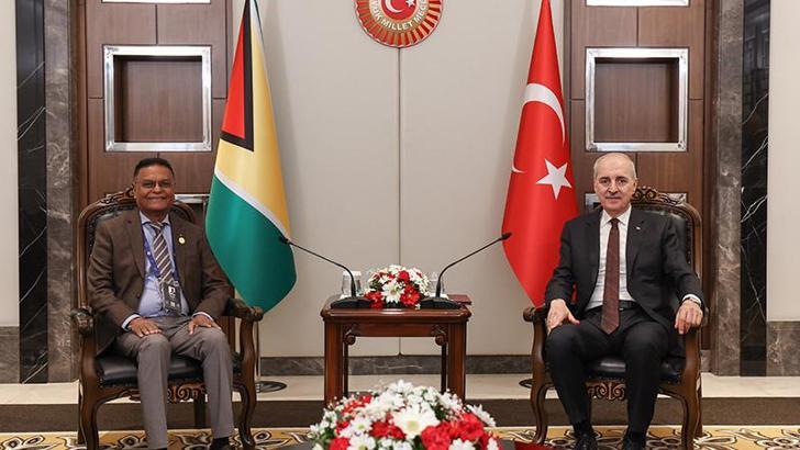 TBMM Başkanı Kurtulmuş, Guyana, Nijer ve Zambiya Meclis Başkanları ile görüştü