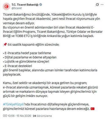 İhracat Akademisi E-İhracat Eğitim Programı başladı