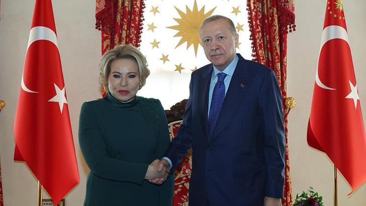Cumhurbaşkanı Erdoğan, Rusya Federasyonu Meclis Başkanı Valentina Matviyenko'yu kabul etti