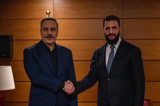 Suriye Cumhurbaşkanı Şara, Bakan Fidan'ı kabul etti