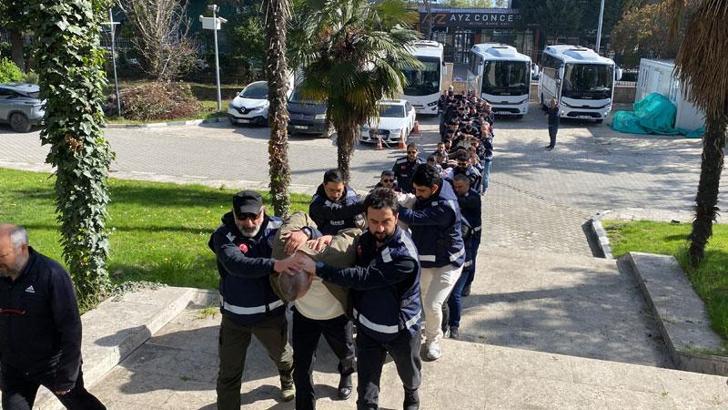 Samsun merkezli 3 ilde suç örgütü operasyonu; 25 gözaltı