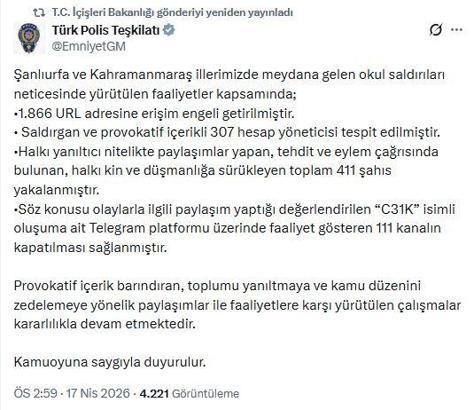EGM: Halkı kin ve düşmanlığa sürükleyen 411 şüpheli yakalandı